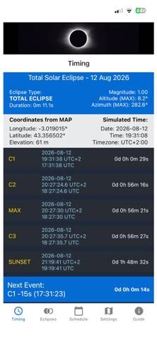 Eclipse Countdown immagine dello schermo