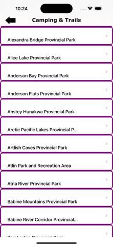 Canada State & N.parks App-Screenshot