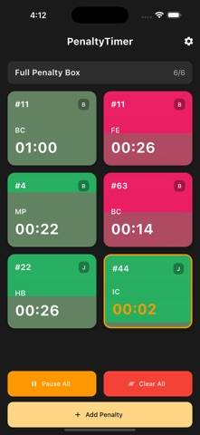 Penalty Timer - Roller Derby Bildschirmfoto