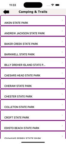 South Carolina-Campgrounds App screenshot