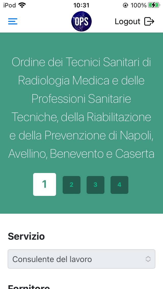 OPS Ordine TSRM PSTRP NAAVBNCE Schermata dell'app