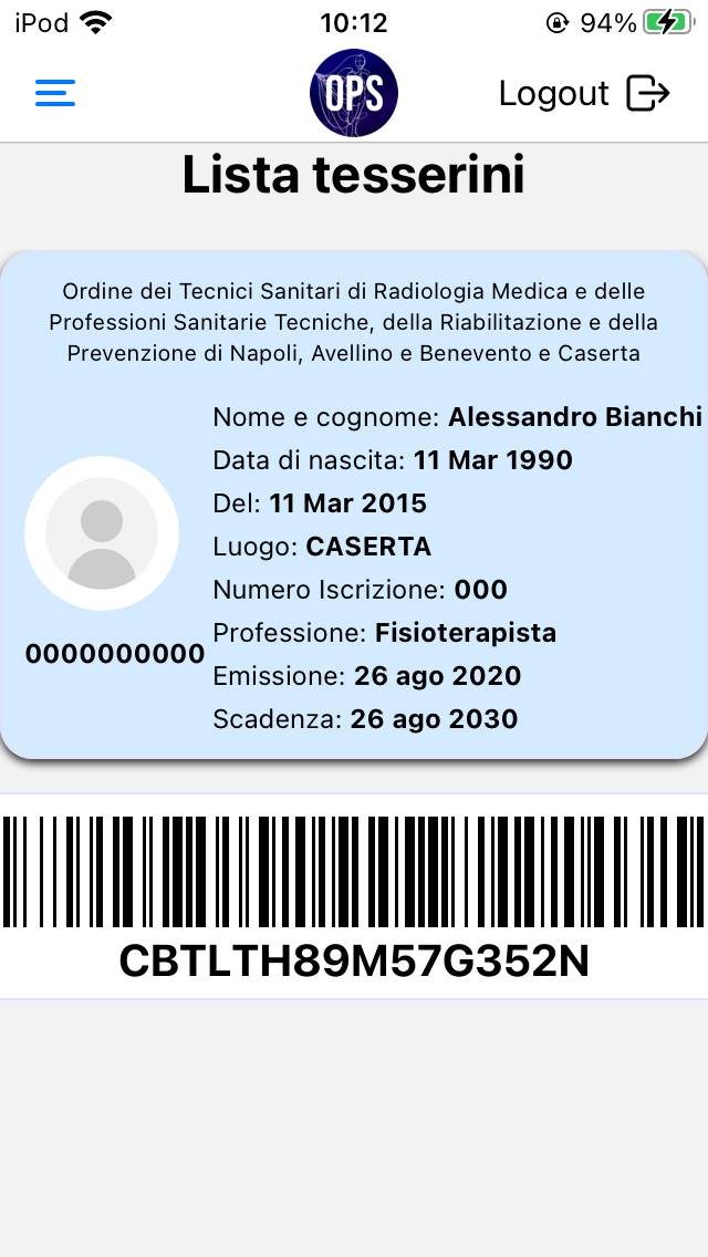 OPS Ordine TSRM PSTRP NAAVBNCE Schermata dell'app