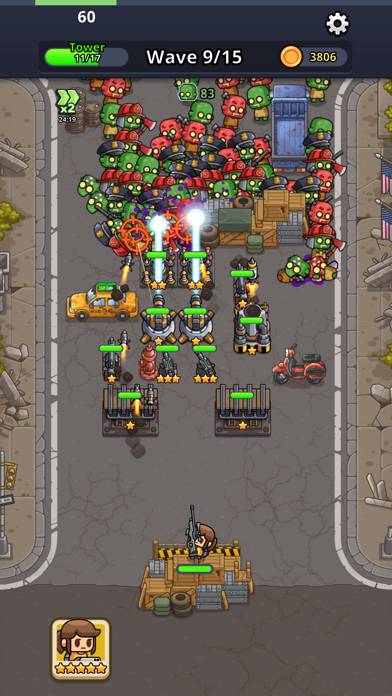 Zombie Fortress – Battaglia schermata del gioco