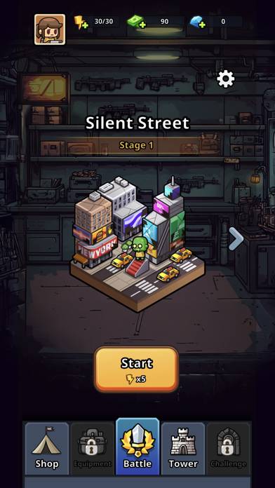 Zombie Fortress – Battaglia schermata del gioco