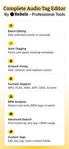 Audio Tag Editor Capture d'écran de l'application