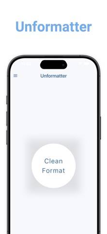 Unformatter App skärmdump