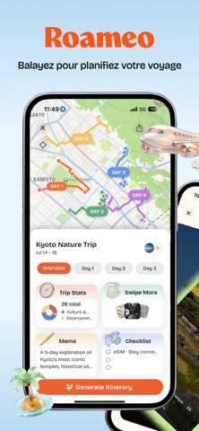 Roameo : planificateur voyage