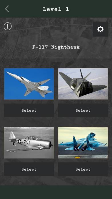 Military Aircraft Lineup Spiel-Screenshot