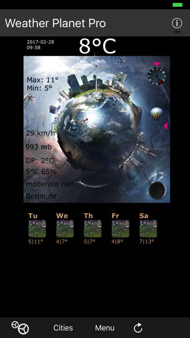 Weather Planet Pro App screenshot