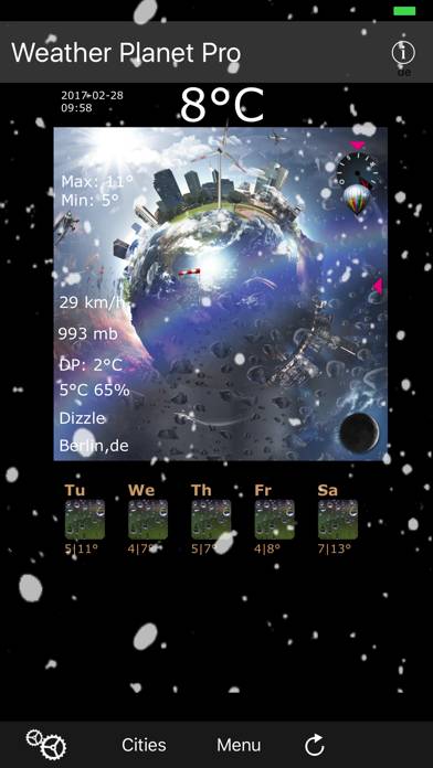 Weather Planet Pro App screenshot