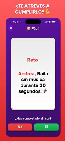 Verdad o Reto captura de pantalla del juego