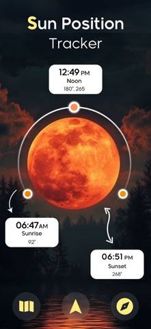 Moon Phase Finder : Lunar Info Captura de pantalla de la aplicación