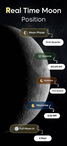 Moon Phase Finder : Lunar Info Captura de pantalla de la aplicación