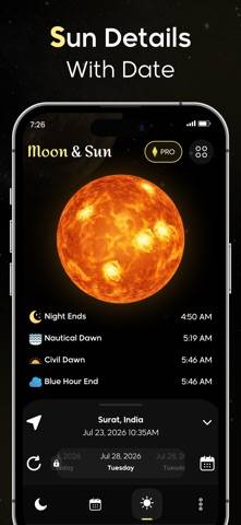 Moon Phase Finder : Lunar Info Captura de pantalla de la aplicación