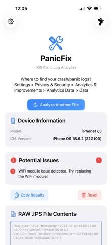PanicFix Schermata dell'app