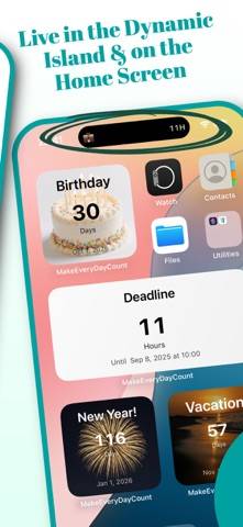 MakeEveryDayCount: Countdown App skärmdump