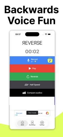 Reverse Audio Game captura de pantalla