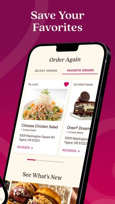 The Cheesecake Factory App screenshot