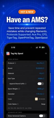 Tag My Spool – NFC Filament skärmdump