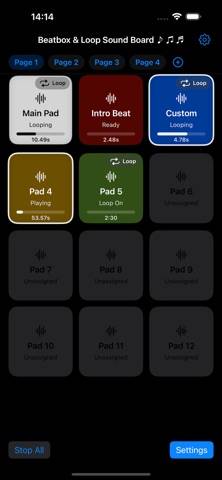 Beatbox & Loop Sound Board ▶ ▶ skärmdump