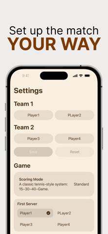 Padel Points Counter • Scoring