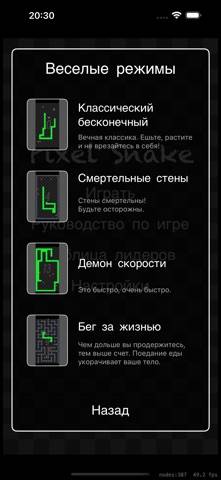 Пиксельная Змейка: Ретро Вызов Скриншот приложения