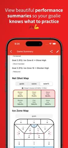 My Goalie Stats App screenshot