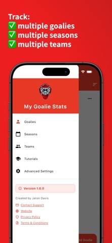 My Goalie Stats App screenshot
