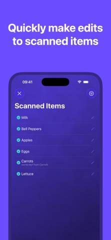Listo – Scan Grocery Lists Captura de pantalla de la aplicación