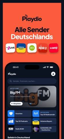 Playdio Radio Deutschland Bildschirmfoto