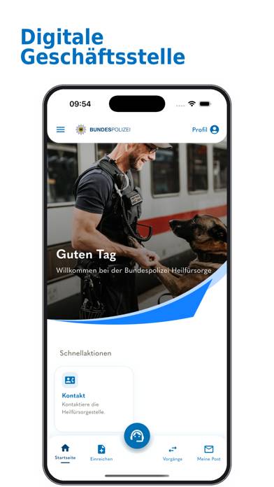 Bundespolizei HFS Service Bildschirmfoto