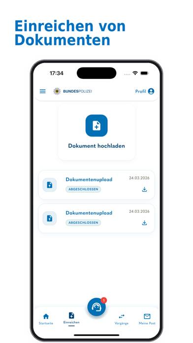 Bundespolizei HFS Service App-Screenshot