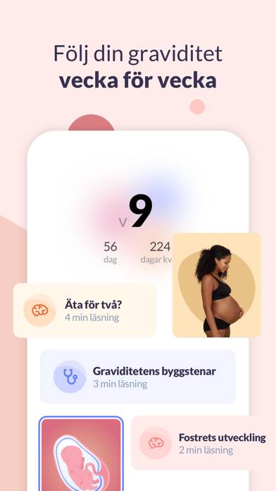 Gravidresan App skärmdump