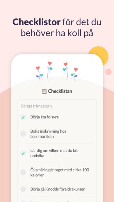 Gravidresan App skärmdump