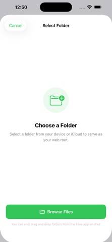 MicroServer Capture d'écran de l'application