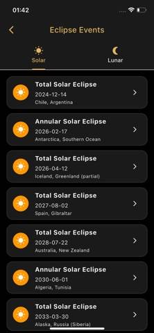 SolarEclips App skärmdump