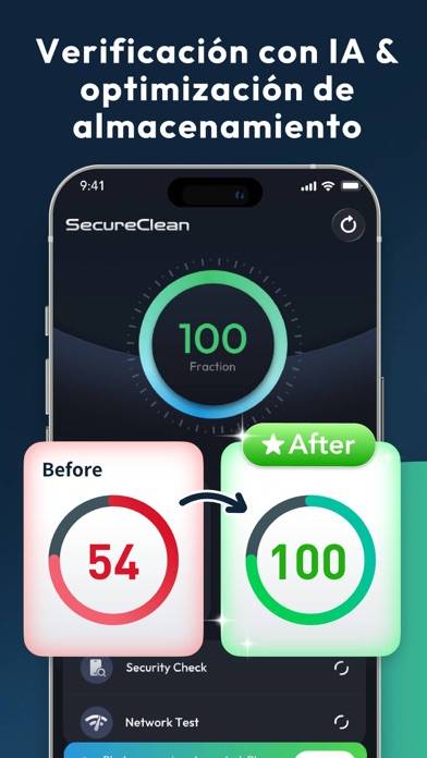 SecureClean: Limpiar espacio Captura de pantalla de la aplicación