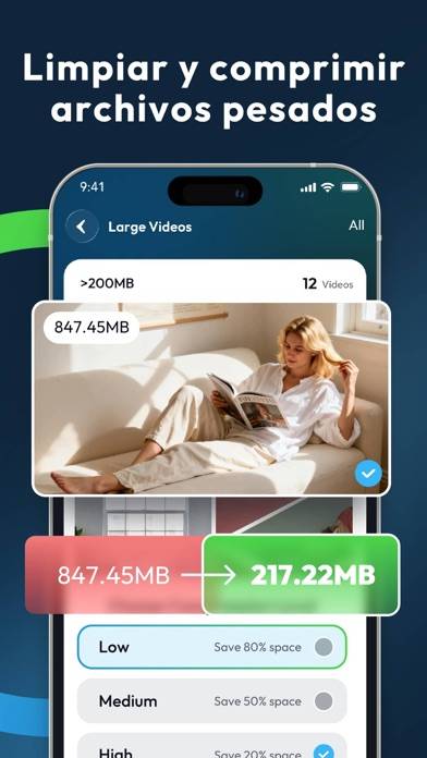 SecureClean: Limpiar espacio Captura de pantalla de la aplicación