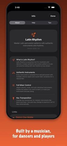 Latin Rhythm App-Screenshot