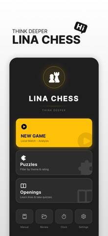 Lina Chess:Offline AI & Puzzle Captura de pantalla de la aplicación