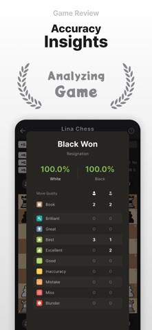 Lina Chess:Offline AI & Puzzle Captura de pantalla de la aplicación