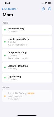 Med-List App screenshot