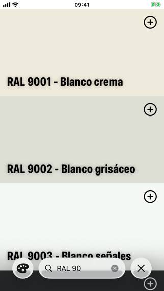 Paleta RAL Captura de pantalla de la aplicación