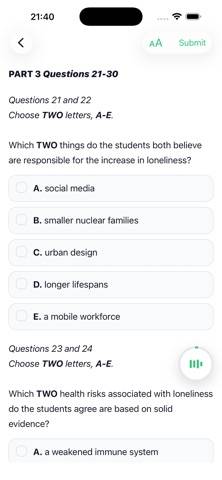 IELTS Practice | Test | Ace Schermata dell'app