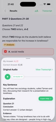 IELTS Practice | Test | Ace Schermata dell'app