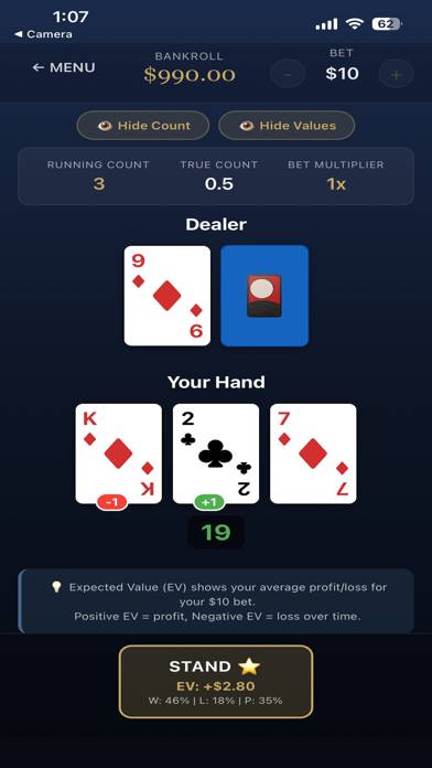 Blackjack Card Counter Pro game screenshot