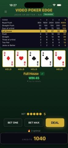 Video Poker Edge capture d'écran #3