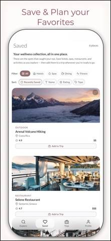 Nested Travel App screenshot