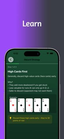 Gin Rummy - Play & Learn Bildschirmfoto