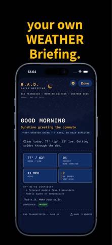 RAD Weather: Honest Forecast Schermata dell'app